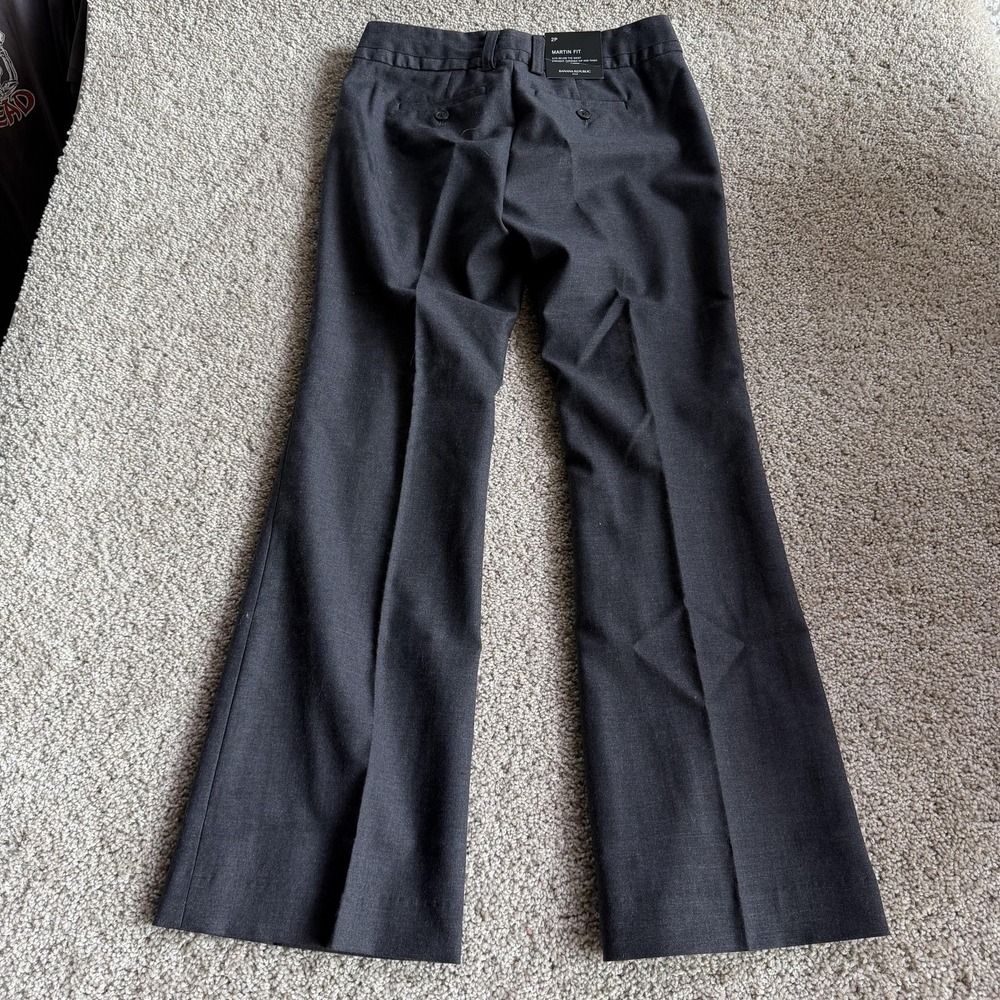 Banana Republic Martin Dress Pants Womens 2P Gray Wool Flare Stretch Workwear - Picture 6 of 16